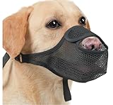 SHUOHONG Hunde Maulkorb, Nylon-Mesh, Atmungsaktiv und Bequem, Maulkorb für Große Hunde mit...