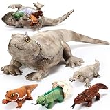 Zomiboo 5 Stücke Bartagame Eidechsen Plüschtier Set 66 cm Groß Bartagame Kuscheltier mit 4...