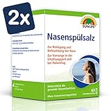 SUNLIFE Nasenspülsalz: Nasenspülung zur Reinigung verstopfter Nase, 60 Sticks à 2,25g - 2er Pack