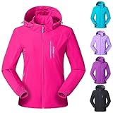 JIANGML 2025 Damen Outdoor 3-in-1 Skijacke mit Fleecejacke wasserdichte Regenjacke Winddicht Warm...