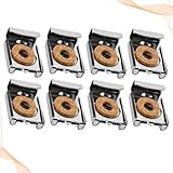 WOONEKY 8 Stück Glasbefestigungsclips mit Antikollisionskork Rahmenlose Spiegelhalterung aus...