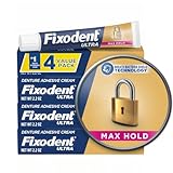 Fixodent Ultra Max Hold Secure Prothesen-Klebecreme für volle und teilweise Zahnprothesenträger,...