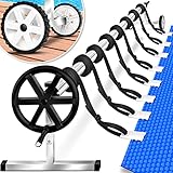 KESSER® Pool Aufroller Premium Aufrollsystem 3m - 5,70m | Mit Rädern | für Solarplane | mobiles...