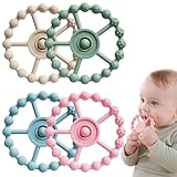 4 Stück Zahnungshilfe Beißring Baby Zahnungshilfe Beruhigt Das Zahnfleisch Beißring Spielzeug Aus...