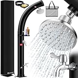 KESSER® Solar Gartendusche Solardusche Bogen mit Metall-Duschablage Schutzhaube & Tasche | 35 Liter...