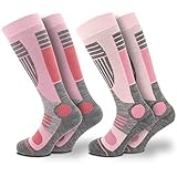 Occulto 2 Paar DAMEN SKISOCKEN mit POLSTERUNG in verschiedenen Farben, THERMO WINTERSOCKEN für SKI...