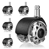 Mexgcom Bürostuhl Rollen 5er Set, 11 x 22MM Rollen für Bürostuhl-Räder, 360°Rotatable, Quiet...
