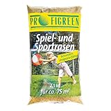 2,5 kg Rasensamen Sport & Spiel schnellkeimend 75 m², robust, sattgrün, ideal für Neuansaat und...