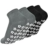 Colexy 2 Paare Yoga Socken Anti Rutsch Damen, Stoppersocken Herren, Anti Rutsch Socken Damen, Yoga...