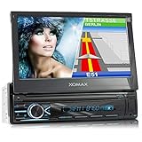 XOMAX XM-VN745 Autoradio mit Mirrorlink I GPS Navigation I Bluetooth I 7' / 18 cm Touchscreen...
