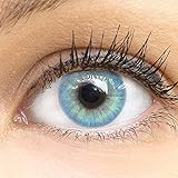 Sehr stark deckende und natürliche blaue Kontaktlinsen SILIKON COMFORT NEUHEIT farbig blau +...