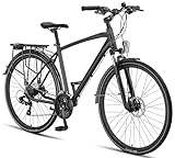 Licorne Bike Premium Touring Trekking Bike in 28 Zoll Aluminium Scheibenbremse Fahrrad für Jungen,...
