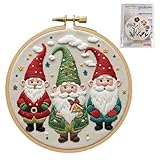 PDirat Stickset Weihnachten, Stickpackung Für Erwachsene, Kreuzstich Stickerei Set Mit...