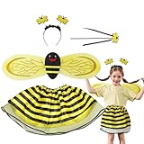 Kid Bee Dress Up – Prinzessinnen-Kostüm-Set mit Flügeln, Stirnband, Simulationsspiel-Outfit |...