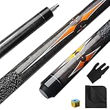 ASMPCUE Pool Queue, 58 Zoll Billard Queue Kanadischer Ahornholz Pool Cue 13mm Spitzen für...