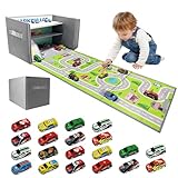 Spielzeug Garage für Autos Parkhaus für Kinder: 3 In1 Faltbar Auto Garage Kinder mit 20 Autos -...