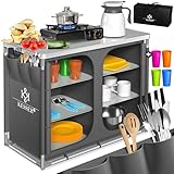 KESSER® Campingküche | Ink. Tragetasche | Campingschrank | mit Aluminiumgestell | Reiseküche |...