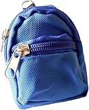 SGJECH Mini Puppenrucksack mit Reißverschluss, Blau, Dekorativer Schulranzen für Puppenhaus und...