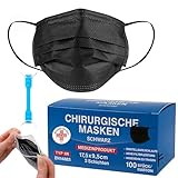100 Medizinisch Type IIR Norm EN14683 zertifizierte Mundschutzmasken OP Masken 3-lagig Mundschutz...