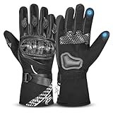 BEAST RAGE Winter Motorradhandschuhe, Thermo Motorradhandschuhe wasserdicht Winddicht für Männer...