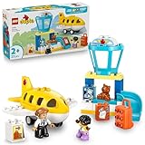 LEGO DUPLO Erster Besuch im Flughafen - Motorisches Lernspielzeug für Kleinkinder mit Flugzeug, 2...