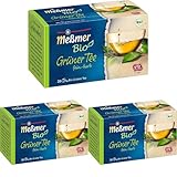 Meßmer Bio Grüner Tee | fein-herb | 20 Teebeutel | Vegan | Glutenfrei | Laktosefrei (Packung mit...