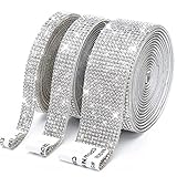 3 Rollen Selbstklebende Kristall Strass Diamant Band, 3 Yards Glitzersteine Strasssteine...