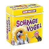 Game Factory 646091 Schräge Vögel, pfiffig-fieses Kartenspiel, Mini-Spiel in handlicher...