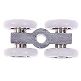 Duschkabine Rollen 1Pair Sliding Door Rollers 4 Wheels Hanging Home Door Accessories Hardware...