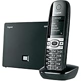 Gigaset C610 IP Hybrid-Dect-Schnurlostelefon, analog und VoIP (ALL-IP) pianoschwarz
