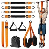 Pull Up Band Assisted Belt Set, Klimmzughilfe mit Zwei Stabilen Fußstützpedalen, Klimmzug Bänder...