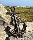 Gartenthermometer Innen-/Außenthermometer Wand Thermometer ANKER Maritim 19 x 14 cm - Gußeisen -...