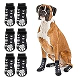 RANYPET 3 Paar Indoor Anti-Rutsch Socken für Hunde - Weicher Verstellbarer Pfotenschutz für Alter...