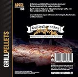 Grillschmecker Grillpellets Apfel 15kg - Holzpellets aus 100% Apfelholz für Pelletsgrill,...