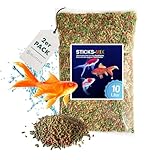 Teich Sticks Mix bunt 20 Liter (2X 10 L) Beutel, Premium Alleinfuttermittel, Fischfutter, Koifutter,...