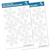 Wandkings Anti-Rutsch-Sticker 12 Blumen 10 cm und 4 Blümchen 5 cm Durchmesser für Sicherheit in...