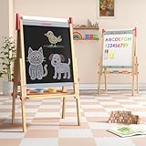 Wingyz 3-in-1 verstellbare Kinder-Kunststaffelei mit Whiteboard & Kreidetafel, doppelseitiges...