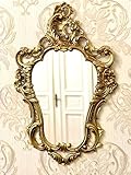 Generisch Wandspiegel Spiegel Gold Badspiegel 50x76 cm Prunkspiegel -Stil Ovaler Spiegel Antik...