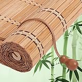 Retro-Rollo aus Bambus, Rollo aus natürlichem Bambus, Verdunkelungsrollo, Rollo aus Naturholz,...