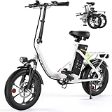 Klapprad E-Bike 16 * 2.15 Zoll Fat Tire,Tragbares Elektrofahrrad mit 10.4Ah Abnehmbarem Akku,4...