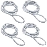 4 Stück Fenderleinen mit Auge 8 mm Bootsfender Fender weiß