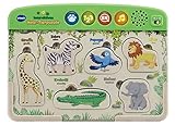 Vtech Baby Interaktives Holz-Tierpuzzle – Umweltfreundliches Steckpuzzle mit Musik und lustigen...