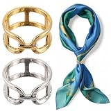Schalring Clip 6 Stück Legierung Schalclip Broschen Schal Verschluss Ringe Damen Breites Band Dicke...