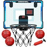 Yimore Mini Basketballkorb fürs Zimmer, Basketballkorb Indoor Wandmontage mit Elektronische...