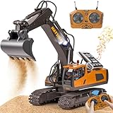 maysida Ferngesteuerter Bagger Spielzeug mit Licht & Sound für Jungen 3-12 Jahre, 2,4 GHz RC Bagger...