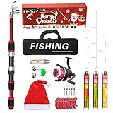 Set mit Angelrute und Angelrolle | Outdoor im Salzwasser | Starterset für Angelrute und Köder,...
