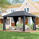 Devoko Pavillon 3x4 Wasserdicht Stabil,Gartenpavillon Winterfest,Partyzelt UV50+ Alu Pavillion,Plane...
