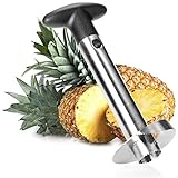 com-four® Ananas-Schneider 3 in 1 - Ananas Schäler aus Edelstahl, spülmaschinengeeignet -...