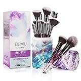 DUAIU Make-up-Pinsel-Set 15 hochwertige synthetische Borsten, Kristall-Griff,...