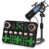 ALLWIN Streaming Mikrofon, Podcast Mikrofon Set k600 DJ Mischer Audio Interface Mit XLR Nieren...